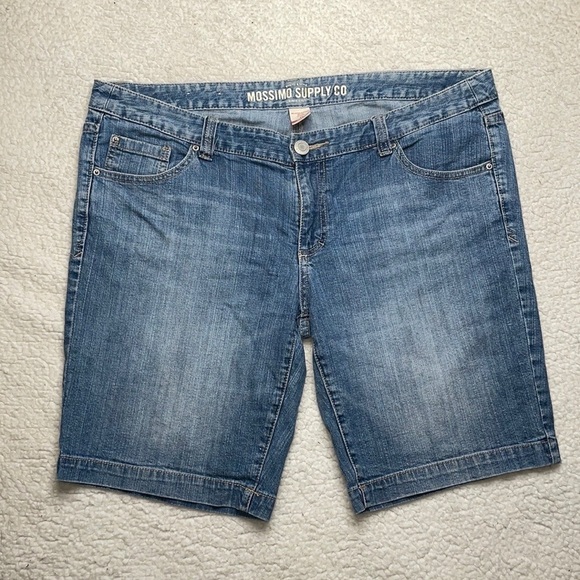 Mossino Supply Co Jeans Shorts Soft denim Size 17 Fit 6 Bermuda comfy - Picture 2 of 6